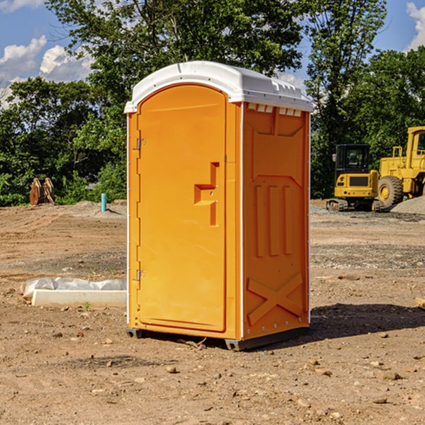 can i customize the exterior of the portable restrooms with my event logo or branding in Romulus MI